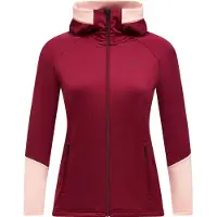 Peak Performance - Polaire à séchage rapide - W Rider Essentials Zip Hood Vertical Zenit pour Femme - Taille XS - Bordeaux