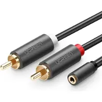UGREEN 10588 câble audio 1 m 2 x RCA 3,5mm Noir