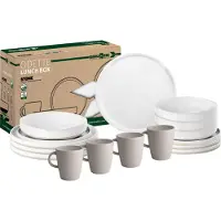 Brunner Set de vaisselle Lunch Box Odette, Lunch box, Gris, Beige, Blanc