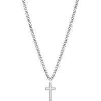 Brosway Men's Ink Necklace With Cross Bik10 Cm Stainless Steel No Gemstone, (Acier)