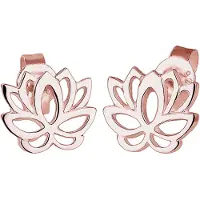 Elli Boucles d'oreilles 'Lotusblume' or rose