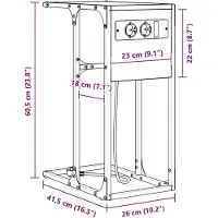vidaXL Table de chevet Chêne marron Bois d'ingénierie