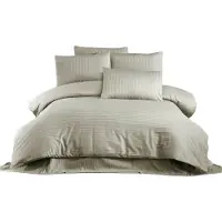 L'essentiel Maison , Lilyum - Cappuccino, Ensemble housse de couette king size (FR), 70 % POLYESTER / 30 % COTON, Cappuccino, 240 x 220 cm