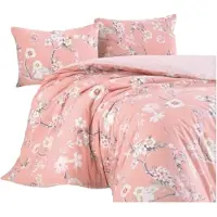 L'essentiel Maison , Ardenya, Ranforce King-Size-Bettbezug-Set (FR), Pulver, 100 % BAUMWOLLE RANFORCE, 240 x 220 cm