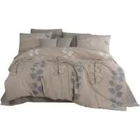 L'essentiel Maison , Henné, Ranforce Ensemble housse de couette king-size (FR), Beige, 100 % COTON RANFORCE, 240 x 220 cm