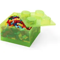 LEGO Boîte de rangement - 4 Boutons - Translucent Light - - UneTaille - Boîte