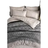 L'essentiel Maison , Begonvilla- EPJ6441, Gris, couettes, 65% coton / 35% polyester