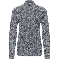 !Solid Pull-over 'SDRichart' marine / blanc