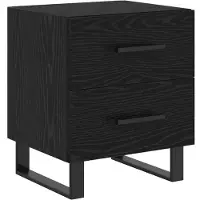 vidaXL Cabinet de chevet avec tiroir Chêne noir 40 x 35 x 47.5 cm