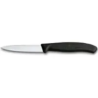 Victorinox Swiss Classic 6.7693.2 Straight/Wavy, Black, set de 2 couteaux à légumes, 8 cm
