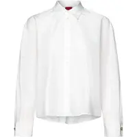 HUGO Elma 10258602 01 Long Sleeve Blouse Blanc 36 Femme