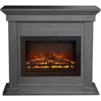 Xaralyn cheminée électrique - Flex EFL-HLZ - aspect bois - 1500 Watt chauffage - avec télécommande - cheminée encastrable incluse - cheminée décorative