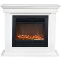 Xaralyn cheminée électrique - Flex ELU-HLW - blanc bois - 1400 Watt chauffage - avec télécommande - cheminée encastrable inclus - cheminée décorative