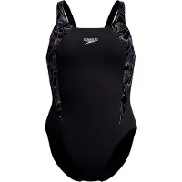 Speedo Hyperboom Splice Muscleback Swimsuit Noir UK 32 Femme