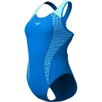 Speedo Placement Laneback Swimsuit Noir UK 38 Femme
