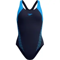Speedo Hyperboom Splice Laneback Swimsuit Noir UK 38 Femme