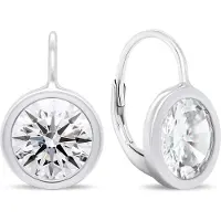 Brilio Silver Boucles d'oreilles élégantes en argent avec zircons transparents EA383W