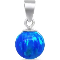 Brilio Silver Silver - Pendentif moderne en argent avec opale synthétique bleue PT110WB