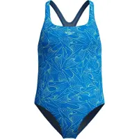 Speedo Hyperboom Allover Swimsuit Bleu 7-8 Years Fille