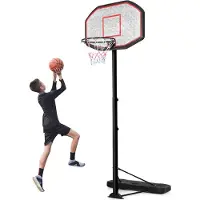 Costway Pied de basket-ball Panier de basket-ball avec support Installation de basket-ball Panier réglable en hauteur de 202 à 305cm