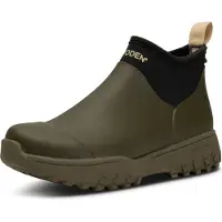 Woden Bottines 'Irene' olive / noir