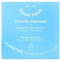Fun!Ethic Lingettes démaquillantes lavables Hygiène x5