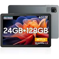 Blackview Tab 60 Pro Tablette Tactile 10.1" HD+ IPS Android 14,24Go+128Go/SD 1 To,5100mAh(10W) Wifi 5, Mode PC Dual SIM - Gris