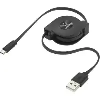 Renkforce Câble USB 2 enroulable vers micro-USB de 0,8 m (0.80 m, USB 2.0, 10 W)