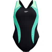 Speedo Placement Laneback Swimsuit Bleu UK 40 Femme