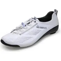 Venerate Chaussures de vélo de route Road, modèle classique, couleur blanche, pointure européenne 43, pour homme, couleur blanche, pointure européenne 43