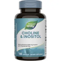 Nature'S Way , Choline & Inositol, 1 000 mg, 100 Gélules (500 mg par Gélule)