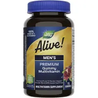 Nature'S Way , Alive! Multivitamine Premium Gomme pour Hommes, Orange, Raisin et Cerise, 75 Gommes