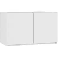 Akord Garde-robe élégante blanche 90 cm avec rangement et style deux portes et étagères