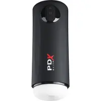 PDX Elite - masturbateur automatique vibrant poussé - noir