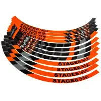 Stage6 kit d'autocollants pour jantes de scooter 12 pouces Orange