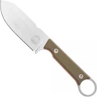 White River Knives White River Firecraft 3.5 Pro, Stonewashed Magnacut, Green G10, couteau de survie, fourreau en Kydex avec firesteel