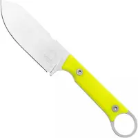 White River Knives White River Firecraft 3.5 Pro, Stonewashed Magnacut, Yellow G10, couteau de survie, fourreau en Kydex avec firesteel