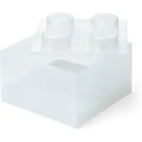 LEGO Brique de rangement translucide - blanc