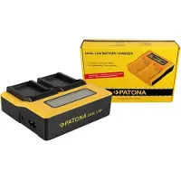 PATONA Chargeur USB LCD double pour Olympus BLS1 BLS5 PSBLS1 PS-BLS1 (Chargeur de batterie d'appareil photo), Alimentation pour appareil photo, Noir