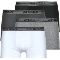 Athena Boxers BASIC COTON Pack de 4 hommes - Noir - EU L