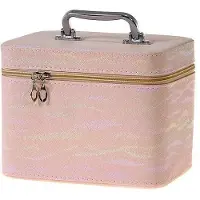 Adar Coffret L avec miroir et fermeture à glissière, 23 x 17 x 15 cm -