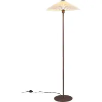 Lux.pro Lampadaire 'Appledore' 1-flamme avec interrupteur à pied métal 149 cm brun / blanc