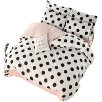 L'essentiel Maison , Begonvilla- EPJ6191, Blanc, couettes, 65% coton / 35% polyester