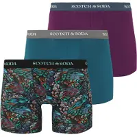 Scotch & Soda Boxers turquoise / cognac / pétrole / baie