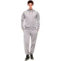 Emporio Armani Ensembles de survêtement EA7 TRAIN VISIBILITY M T-SUIT HOODIE FZ CH PL - TRAIN VISIBILITY M T hommes - Gris - EU XXL