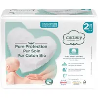 Cottony Couches Bébé Coton Bio Taille 2 3-6kg 38 couches