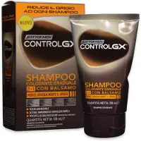 Just for men Control GX Shampoo shampoing et après-shampoing pour cheveux gris pour homme 118 ml