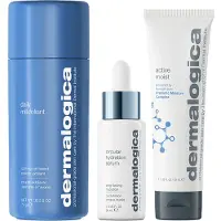 Dermalogica Coffret Lisse + Hydratant : Lait Poudre Exfoliant Quotidien 74 g + Crème Visage Hydratante Prébiotiques Actifs Hydratants 50 ml + Sérum Hya