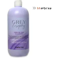 Inebrya Greylosophy Grey By Day Shampoo shampoing colorant pour cheveux gris 1000 ml