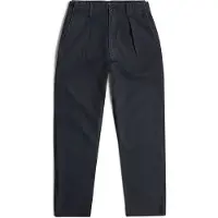 G-Star Pantalon chino 'Pleated Chino Relaxed Tapered' bleu foncé